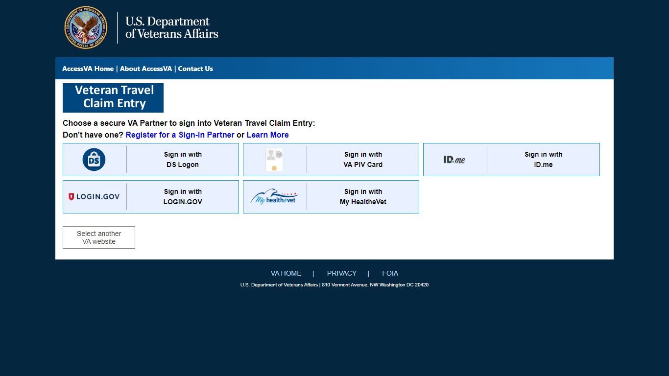 AccessVA - eauth.va.gov